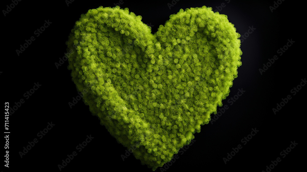 Tennis ball surface heart shape. top view. Generative ai. Tennis ball surface heart shape. top view. Generative ai.