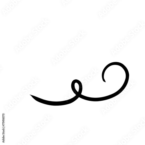 Calligraphic swirl flourish collection © Bagas