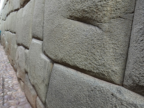 [Peru] Stone wall on Hatunrumiyoc Street with Twelve angled stone (Cusco) photo