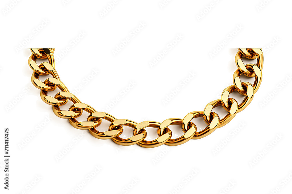 Realistic gold circle frame chain texture. Golden round chains link isolated on a Transparent background. Generative AI Realistic gold circle frame chain texture. Golden round chains link isolated on a Transparent background. Generative AI