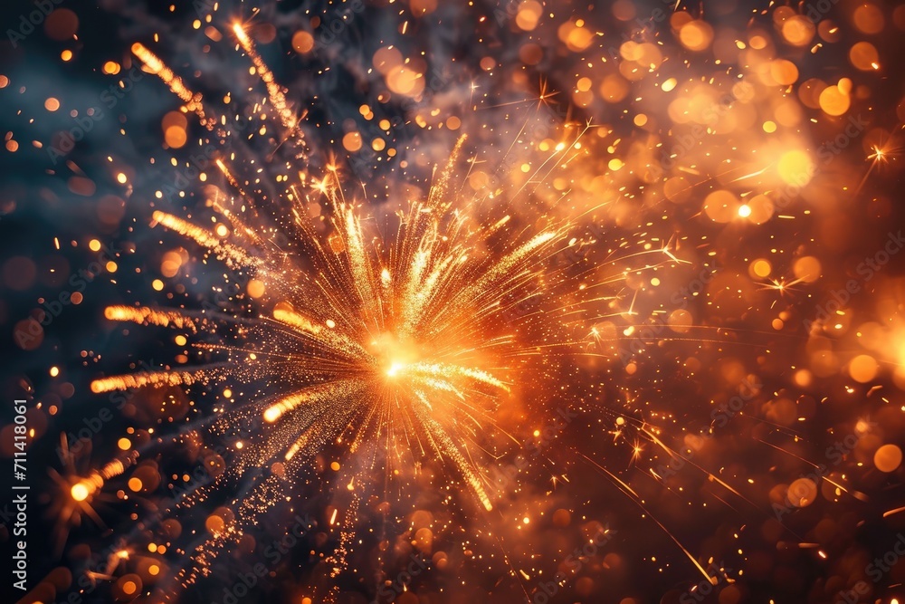 Fototapeta premium Vibrant Fireworks Spectacular