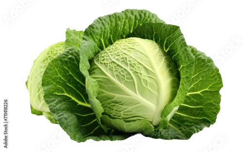 Elevating Meals with Fresh Cabbage on White or PNG Transparent Background