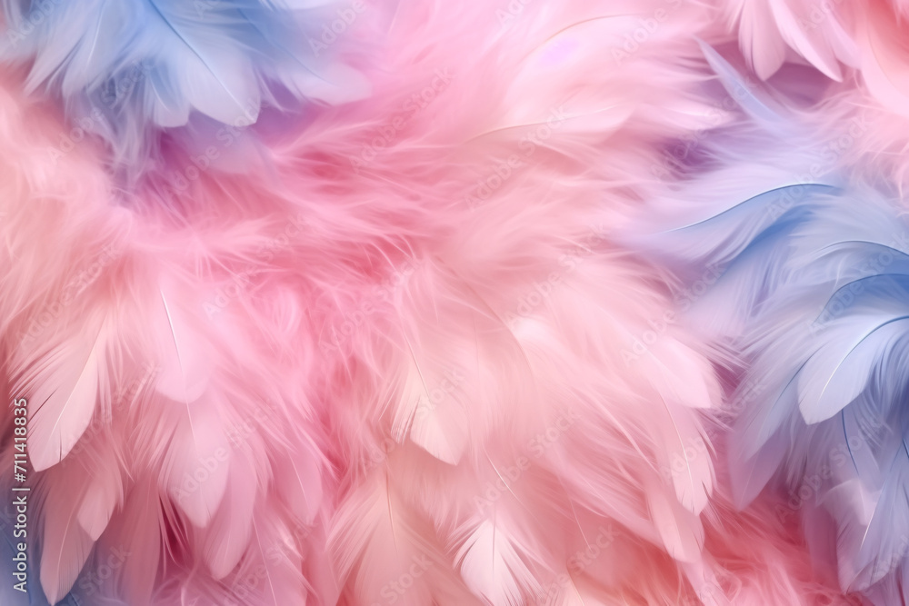 Abstract Pink and Purple Feathers Background