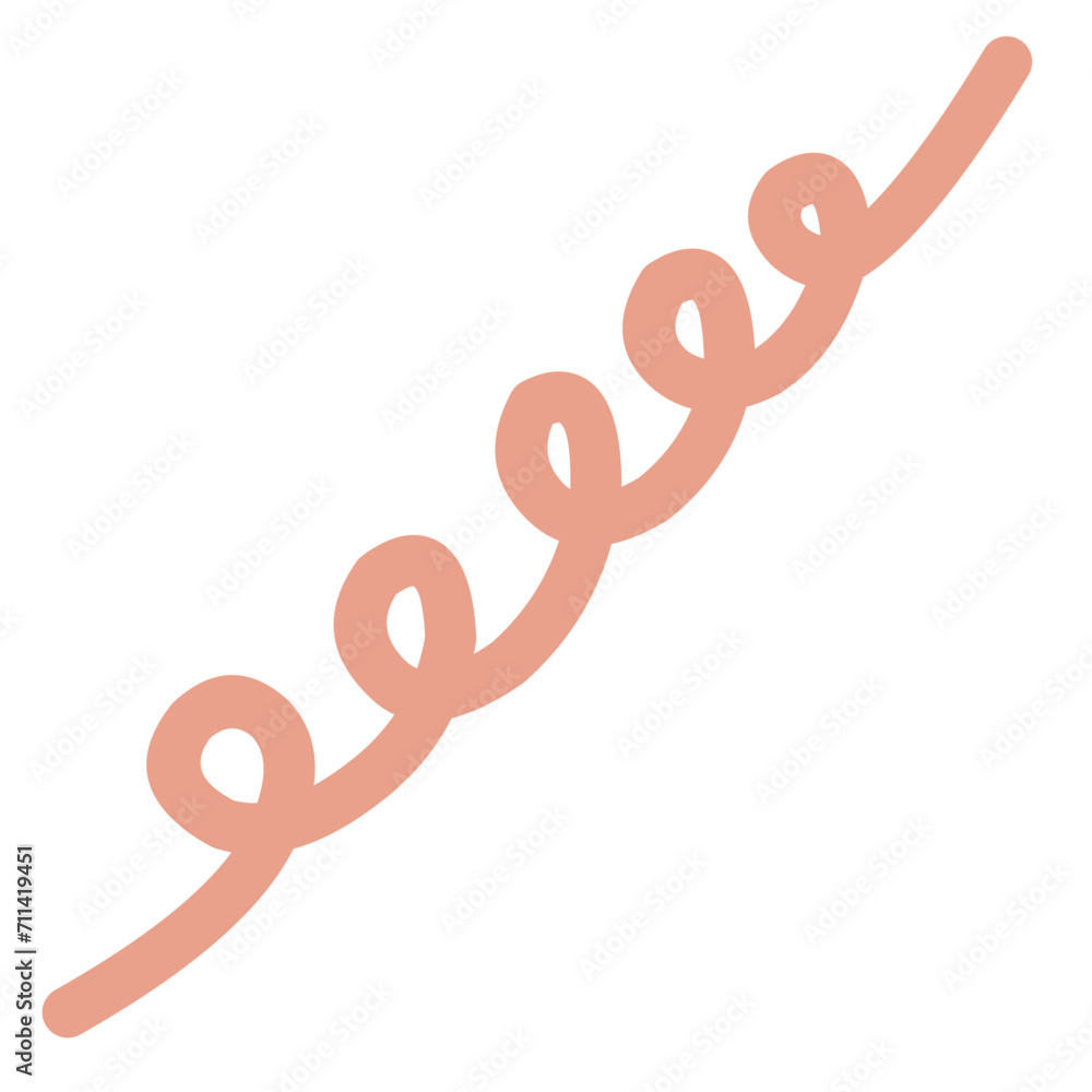 Fototapeta premium Curls abstract scribble with hand drawn line. Doodle decorative curls, swirls, flourishes and text calligraphy dividers collection. Simple vintage elements isolated on white background for design.
