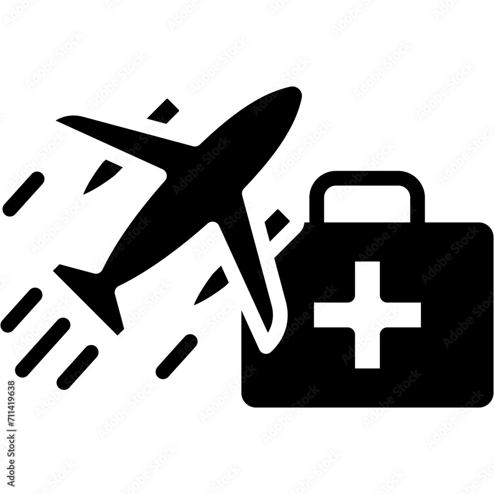 Fototapeta premium Travel Medicine Icon