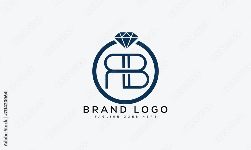 Fototapeta premium letter RB logo design vector template design for brand.