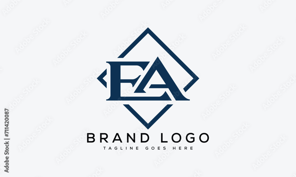 letter EA logo design vector template design for brand. letter EA logo design vector template design for brand.