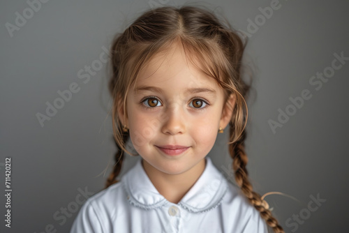 A 5 year old cheerful girl ...