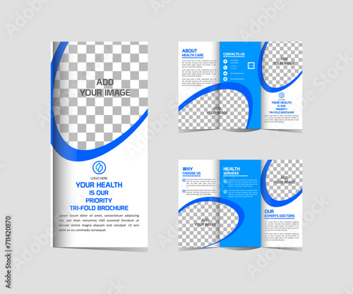 Tri-Fold Medical Brochure Template editable