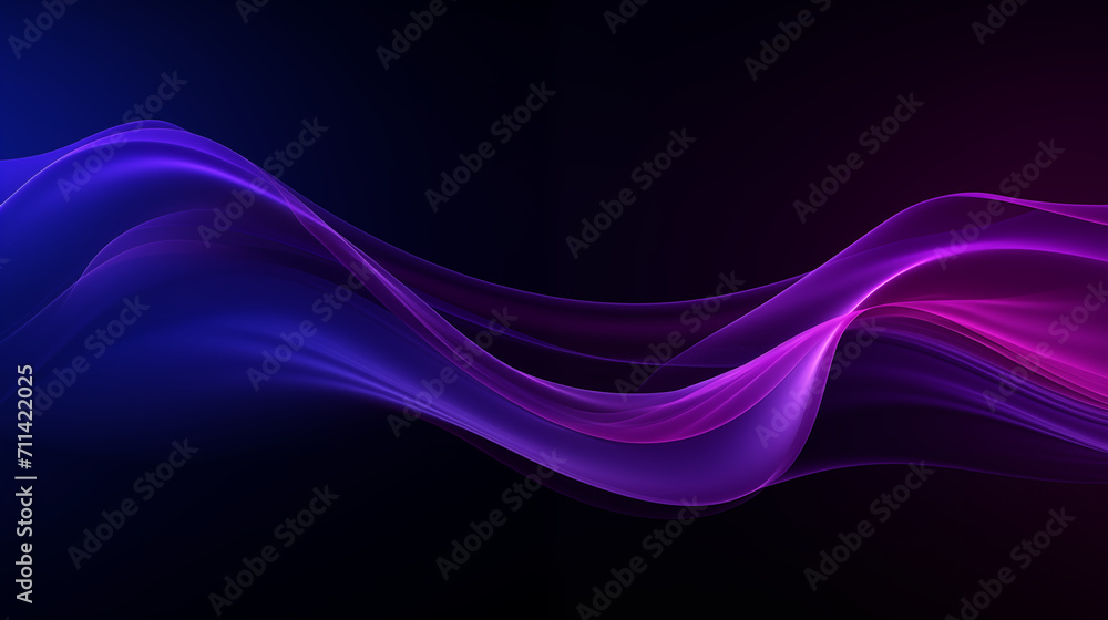 Néon effet flou, vague en mouvement, violet, mauve sur fond noir. Pour conception et création graphique, bannière. Néon effet flou, vague en mouvement, violet, mauve sur fond noir. Pour conception et création graphique, bannière.