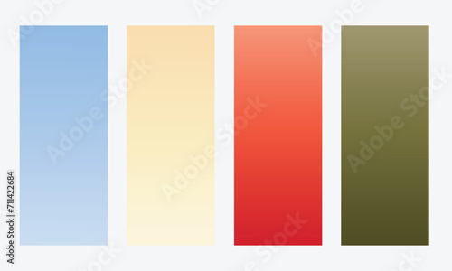gradient color pallet set vector.