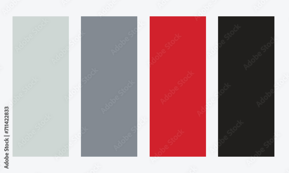 Fototapeta premium Color flat modern background set. Screen vector design for mobile app. Spring, fresh flat color
