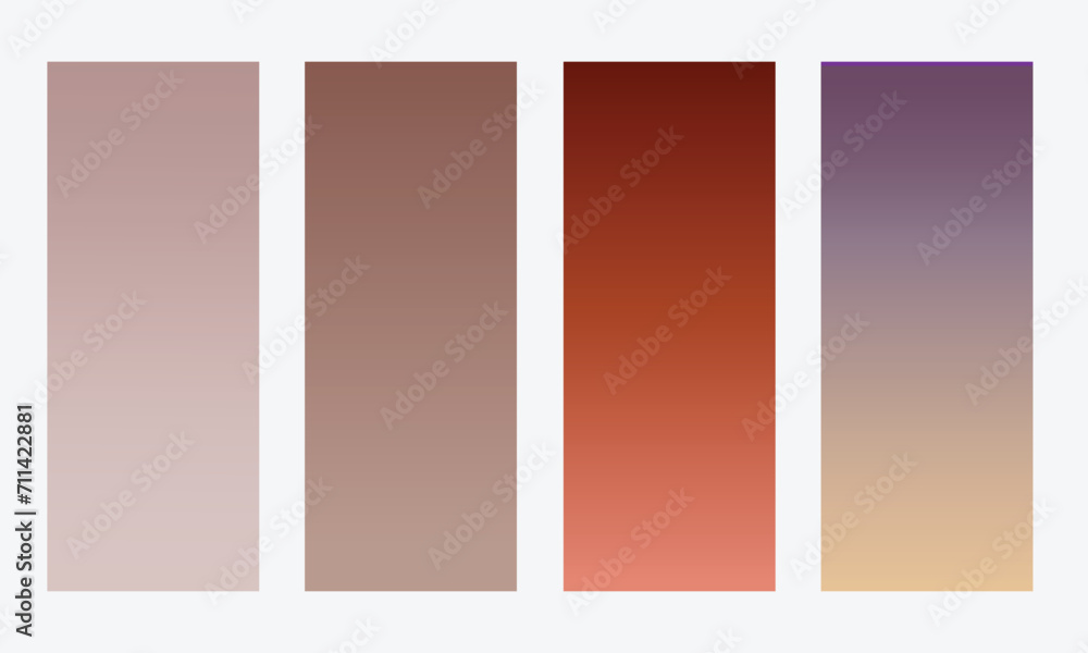 Fototapeta premium Color gradient modern background set. Screen vector design for mobile app. Spring, fresh soft color abstract gradients