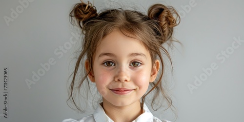 A 5 year old cheerful girl ...