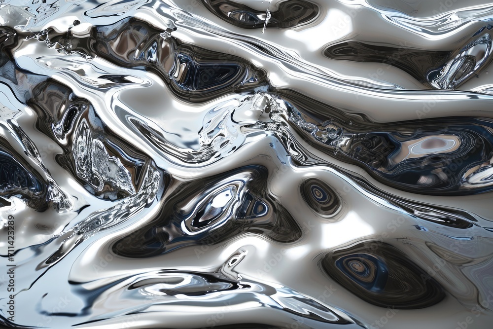 Mirrored Reflections on a Liquid Chrome Surface Mirrored Reflections on a Liquid Chrome Surface