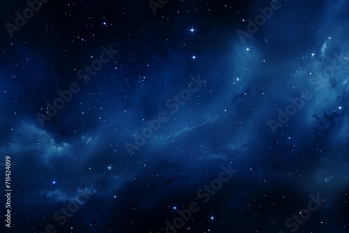 Starry Night Sky with Nebula Dust and Cosmic Stars