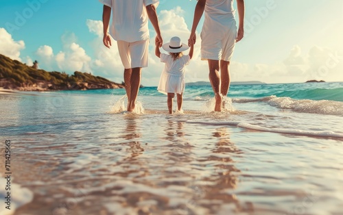 White summer clothing famil...