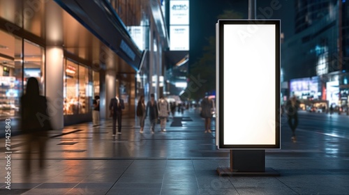 Outdoor Advertising Luminous Stand Mockup photo