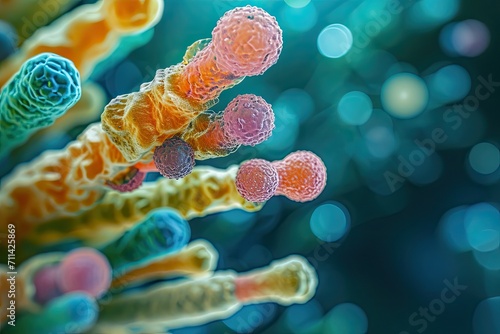 Magnified Microscopic Bacteria Colonies © Louis Deconinck