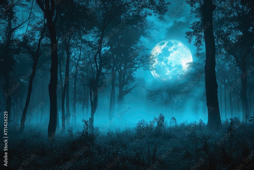 The Enigmatic Moonlit Forest The Enigmatic Moonlit Forest