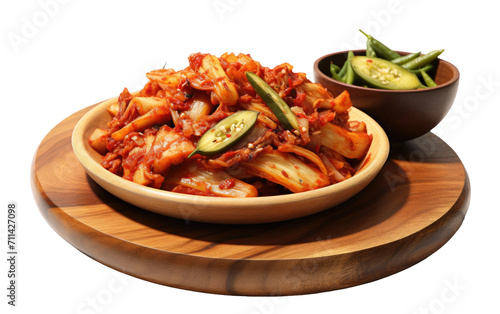 Bringing Authentic Korean Kimchi to Your Table on White or PNG Transparent Background