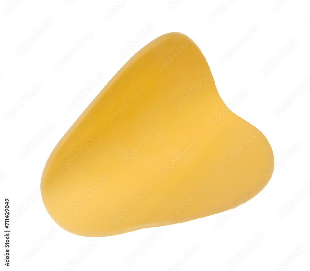 Slice of tasty cheese isolated on white Slice of tasty cheese isolated on white