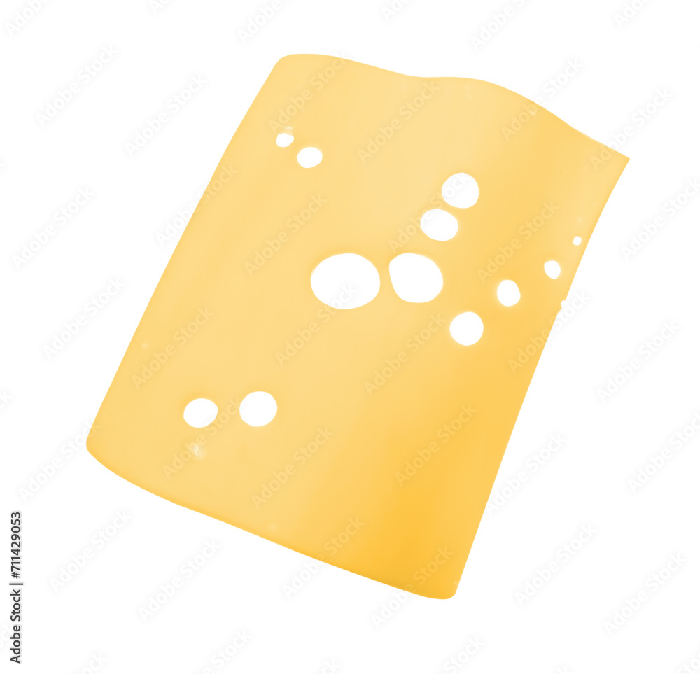 Slice of tasty cheese isolated on white Slice of tasty cheese isolated on white