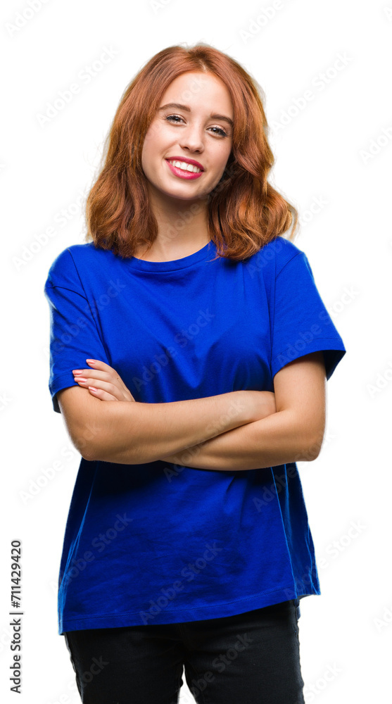 Young beautiful woman over isolated background happy face smiling with crossed arms looking at the camera. Positive person. Young beautiful woman over isolated background happy face smiling with crossed arms looking at the camera. Positive person.