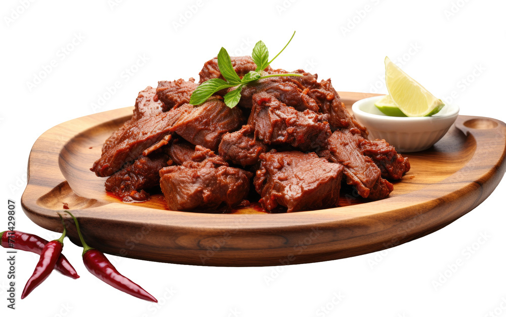 Rendang, A Symphony of Indonesian Flavors on White or PNG Transparent Background