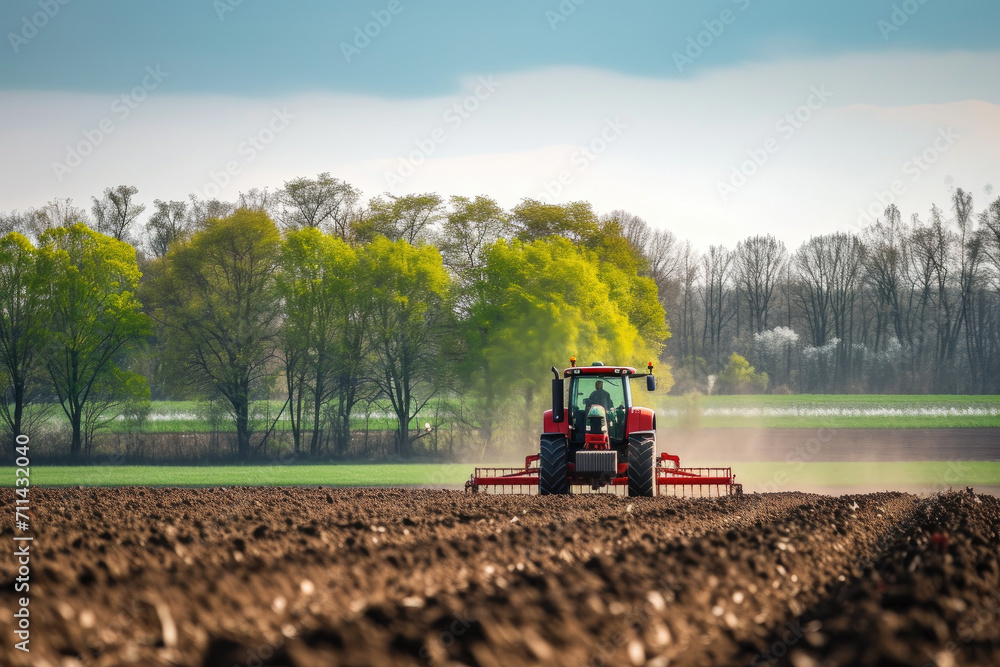 Industrial Farming in Vibrant Hues, spring art Industrial Farming in Vibrant Hues, spring art
