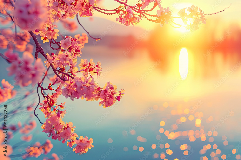 Serenity Along Springtime River, spring art Serenity Along Springtime River, spring art