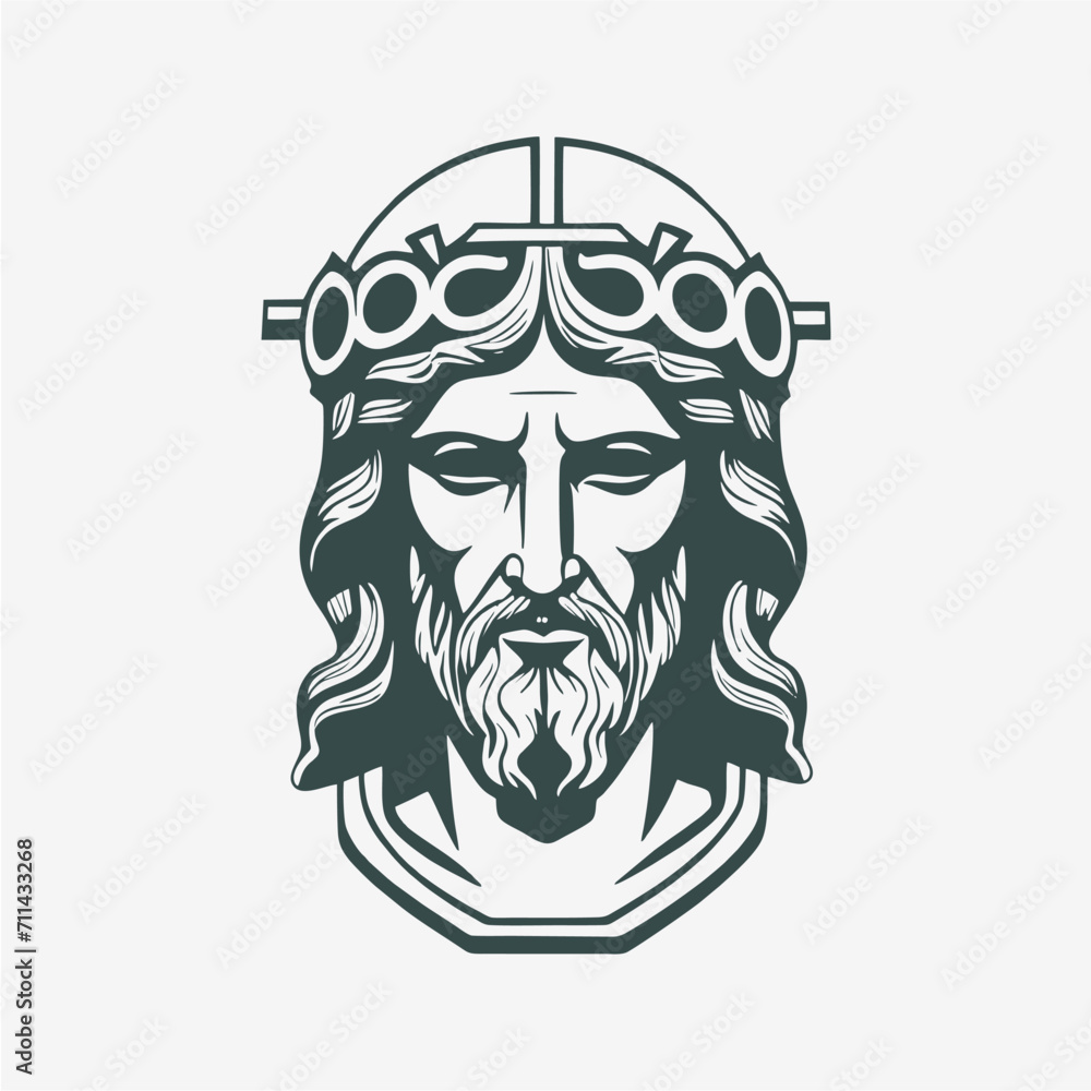 jesus christ portrait – religious line art drawing jesus christ portrait – religious line art drawing