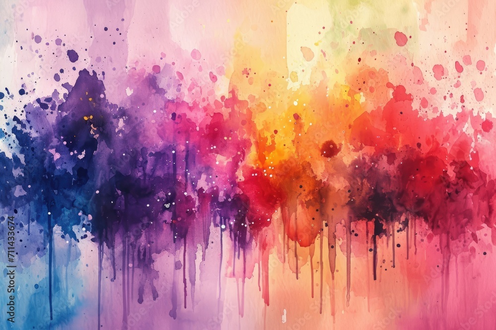 Fototapeta premium Vibrant Watercolor Splatters