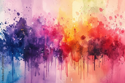 Vibrant Watercolor Splatters