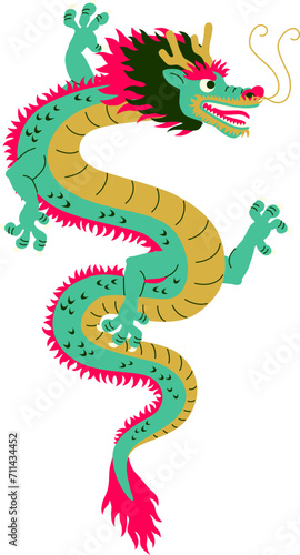 Flat Style Chinese Dragon