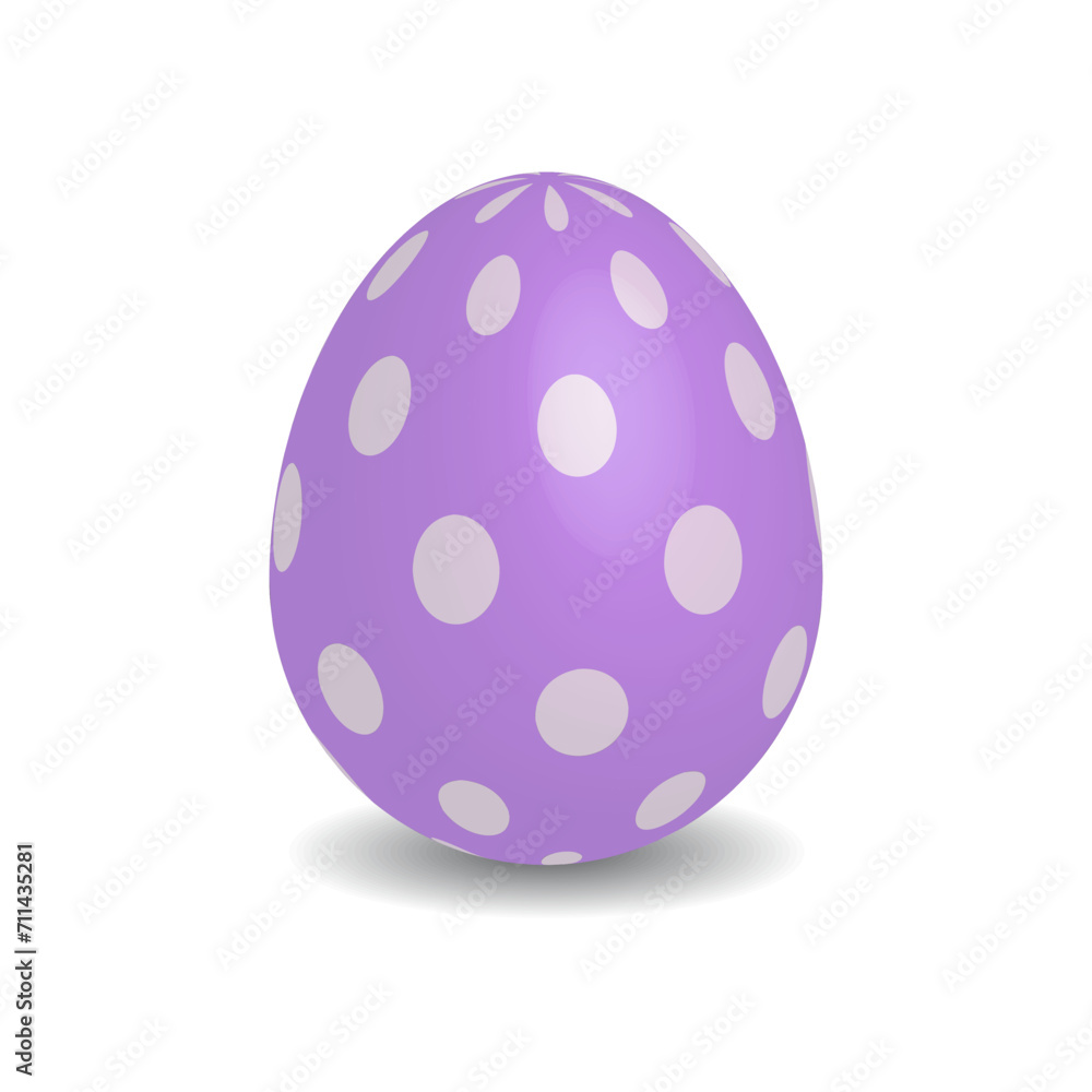 Simple Easter egg with white dots