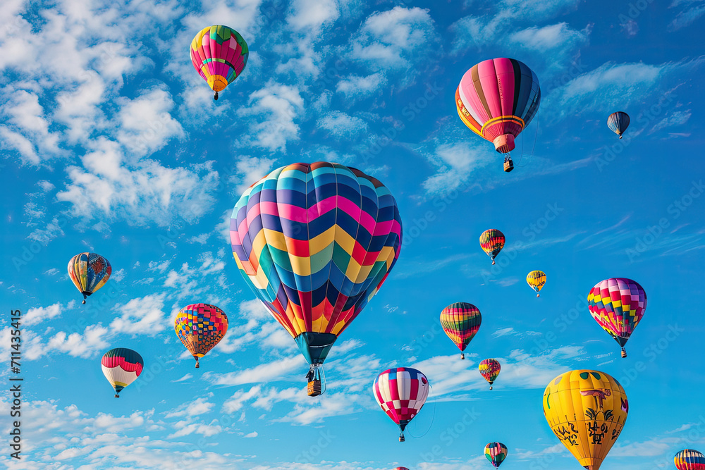 Obraz premium Captivating Springtime Balloon in Flight, spring art