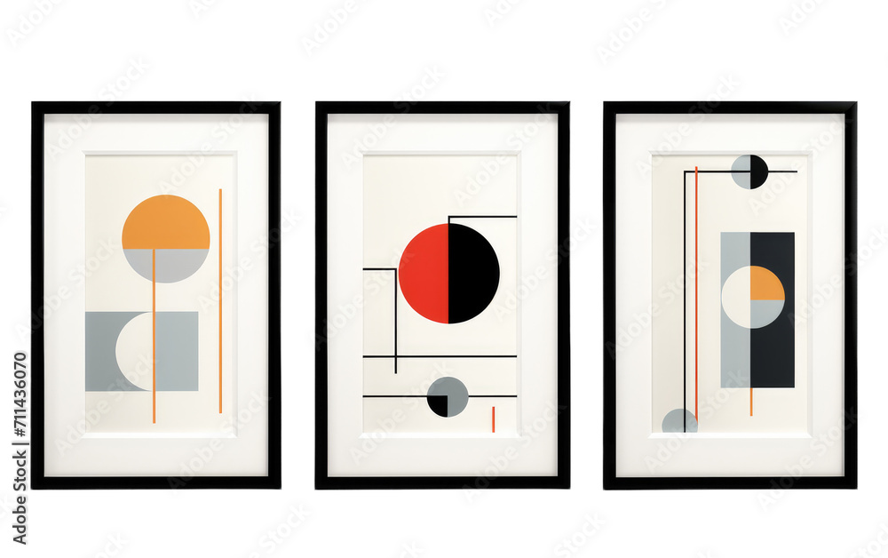 Elevating Spaces with Bauhaus-inspired Wall Art Prints on White or PNG Transparent Background Elevating Spaces with Bauhaus-inspired Wall Art Prints on White or PNG Transparent Background