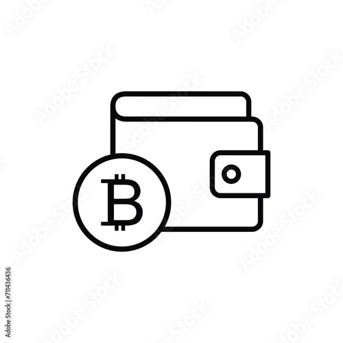 bitcoin wallet icon vector cryptocurrency blockchain icon