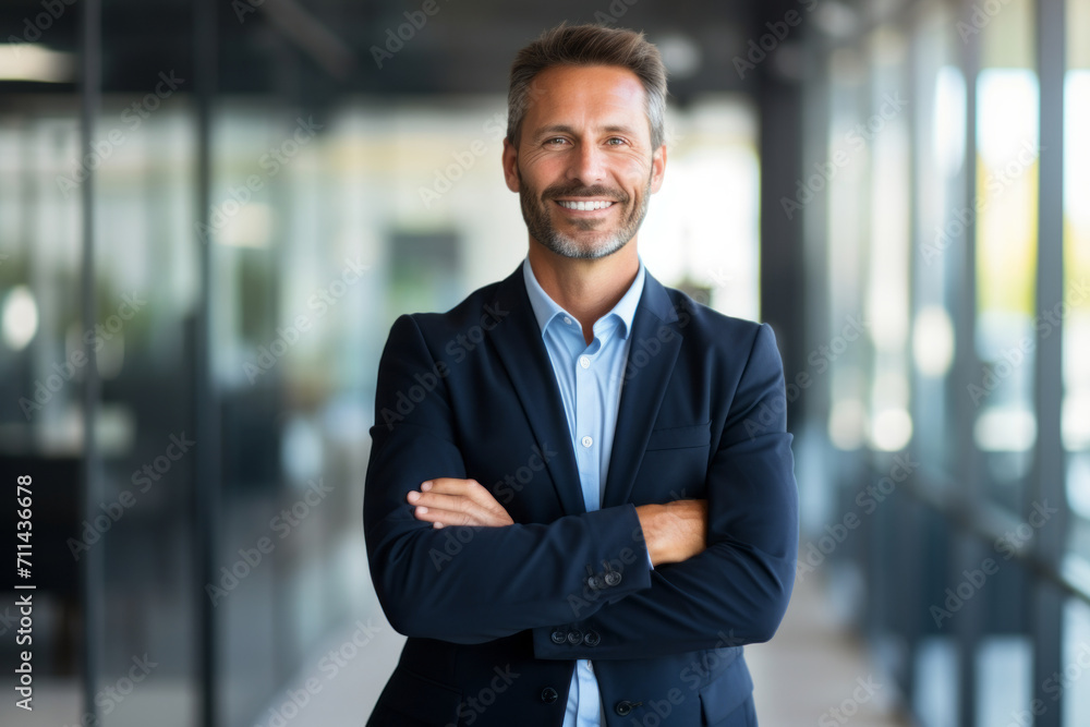 Portrait of happy businessman with arms crossed Portrait of happy businessman with arms crossed