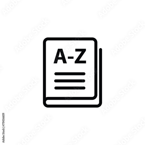 Vocabulary icon vector dictionary icon