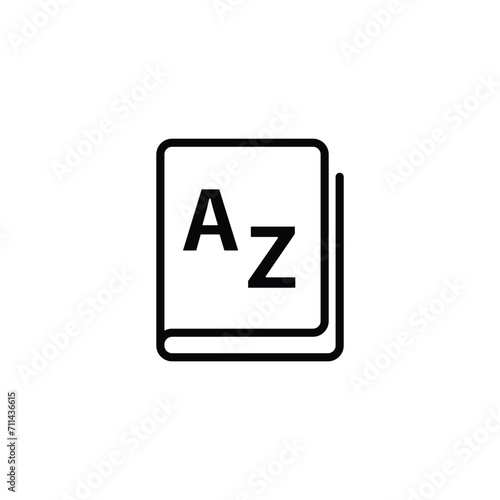Vocabulary icon vector dictionary icon
