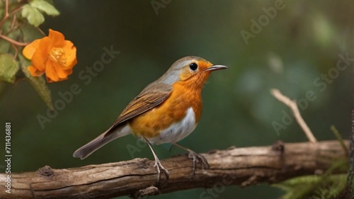 robin on a branch © NUSRAT