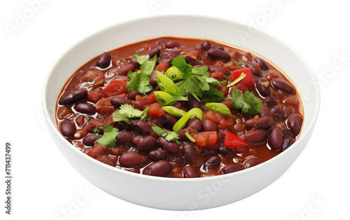 Savoring the Hearty Goodness of Black Bean Chili on White or PNG Transparent Background