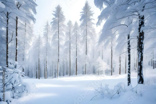 winter forest in the morning © Zoraiz