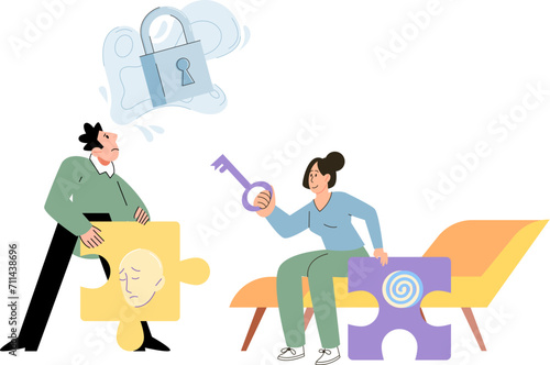 Game therapy vector illustration. Gaming can offer occupational opportunities for individuals with disabilities, promoting inclusivity and empowerment Learning through games provides interactive