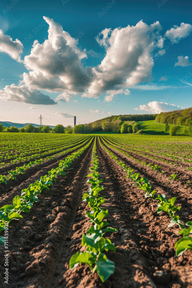 Obraz premium Industrial Agriscape, spring art