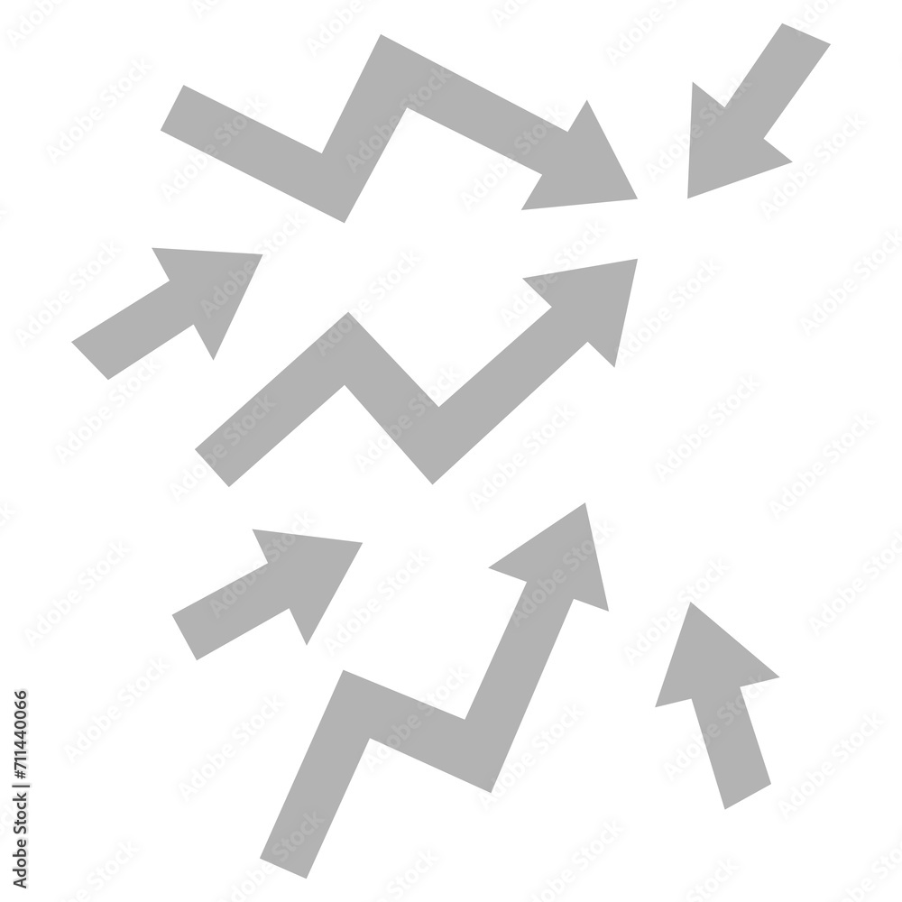 icon of various arrows on a white background, vector illustration icon of various arrows on a white background, vector illustration