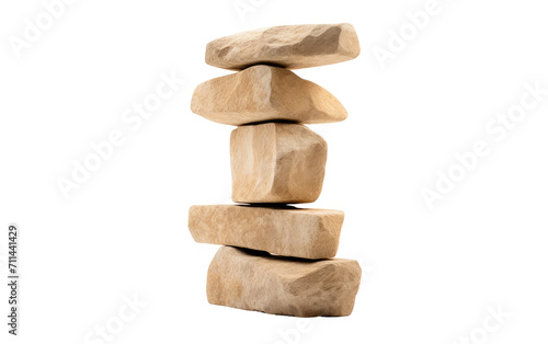 Inukshuk Sculpture Canadian Beauty on White or PNG Transparent Background