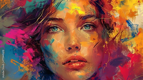 Colorful portrait of a woman © Ege